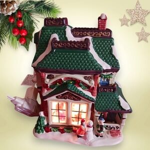 Christmas streets village christmas holidays snowman children family